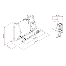 FIAMMA VW T6 Pro Deep Black, Sykkelstativ